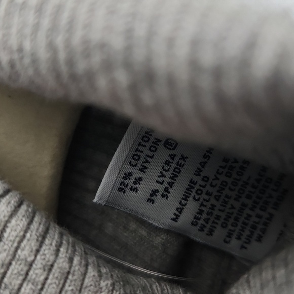 Gap Shirt Womens Size L Pullover Gray  Ribbed Bodycon Turtleneck Longsleeve New - Picture 9 of 9